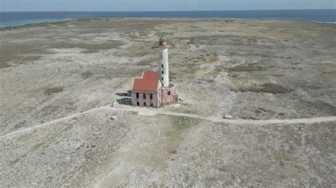 View of the Old, Abandoned Lighthouse at Klein Curacao. Stock Footage ...