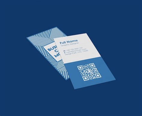 Premium PSD | Vertical business card mockup