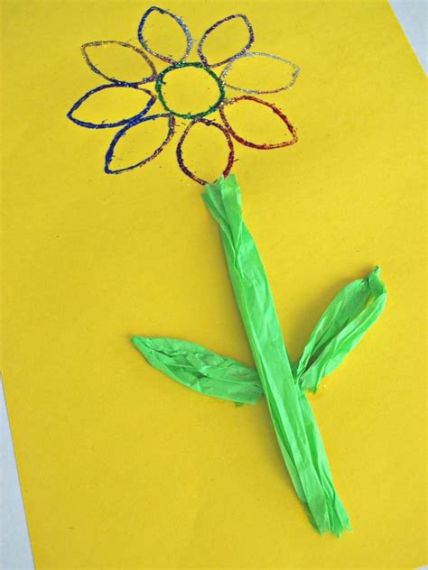 Glitter Flower Art for Kids - Mess for Less