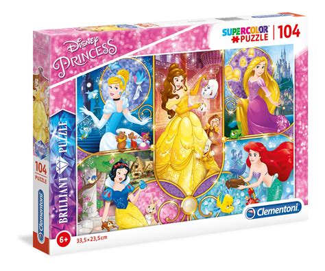 Disney Princess - 104 pcs - Brilliant Puzzle - Clementoni