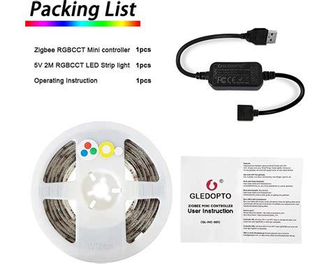 Buy Lightstrip Outdoor Rgb Cct M Zigbee Gledopto Gl Mc Pk