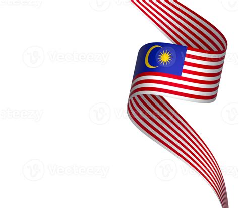 Malaysia flag element design national independence day banner ribbon ...