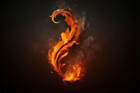 Premium AI Image | A fire with a flame and the word fire.