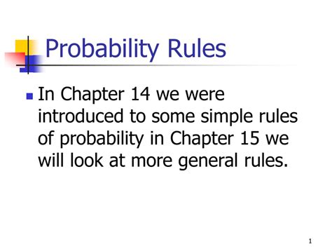 Probability Rules