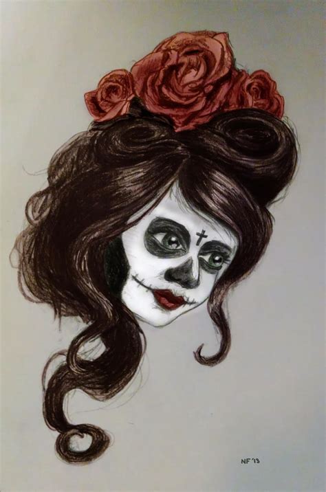 Girls Drawing Girls Day Of The Dead Sketch