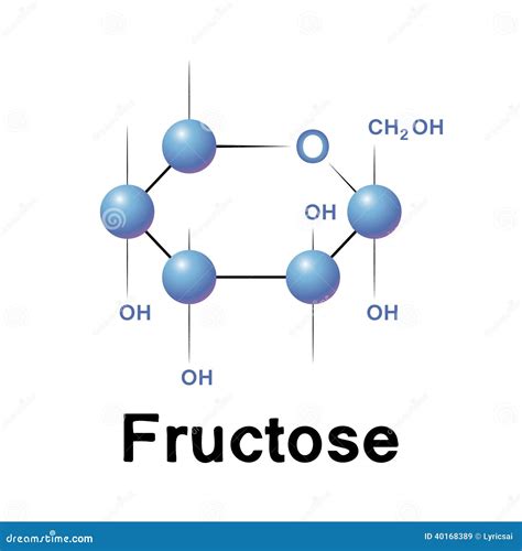 Molecola Del Fruttosio Illustrazione Vettoriale Illustrazione Di Scienza 40168389