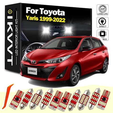 IKVVT Canbus LED Interior Dome Map Light Kit For Toyota Yaris 1999 2014