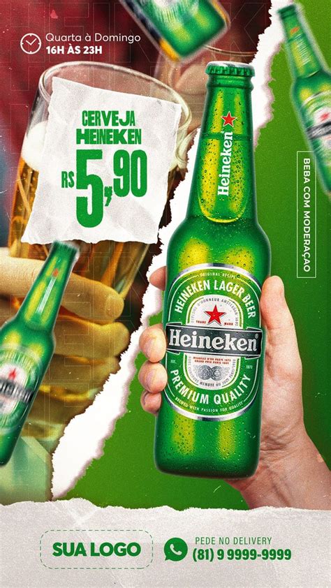 Bares Distribuidoras De Bebidas Heineken Conveni Ncias Social Media Psd