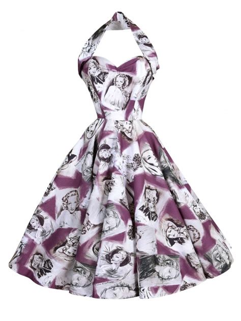 Vivien Of Holloway 1950s Halterneck Circle Dress