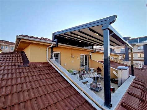 Otomatik Uzaktan Kumandalı ve Işıklı Teras Tentesi Pergola