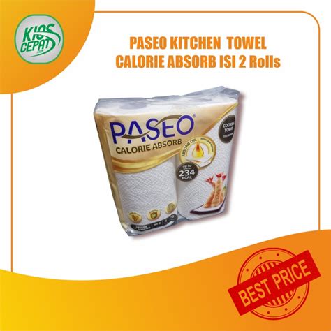 Jual Tissue Paseo Kitchen Towel Calorie Absorb Isi Roll Twin Pack