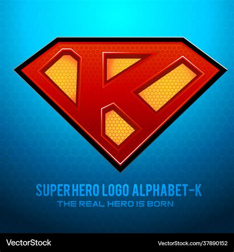 Superhero Logo Icon With Letter K Vec Royalty Free Vector