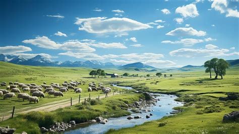 Premium AI Image | Vast_Grasslands_of_Inner_Mongolia_with_No_Mountains