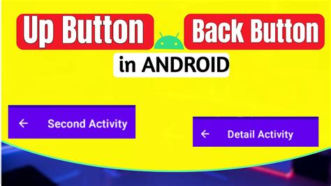 Back Arrow In Android Up Button In Android Youtube