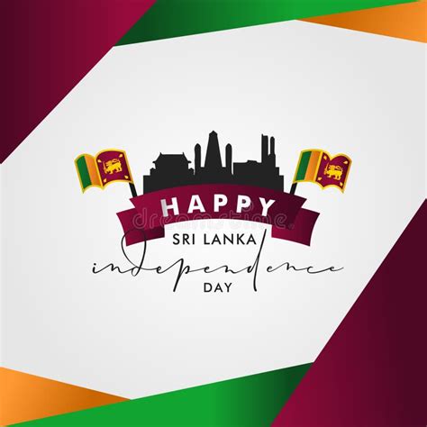 Happy Sri Lanka Independence Day Vector Design Template Background