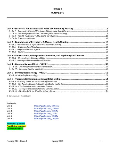 Nurs 340 Exam 1 Updated In 2022 Exam 1 Nursing 340 Unit 1