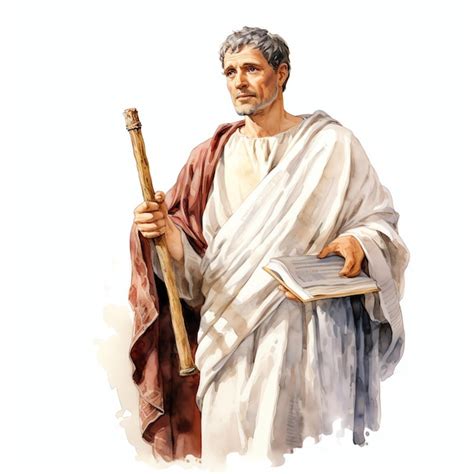 Premium Photo | Roman senator in a toga holding a scroll and staff ...