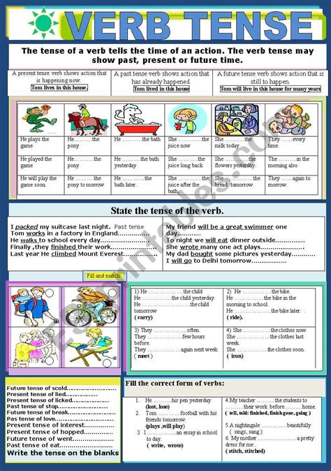 Verb Tense Esl Worksheet By Jhansi