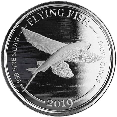 Silver Ounce 2019 Flying Fish, Coin from Barbados - Online Coin Club