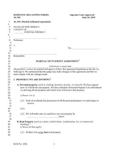 49 Editable Marital Settlement Agreements Wordpdf Templatelab