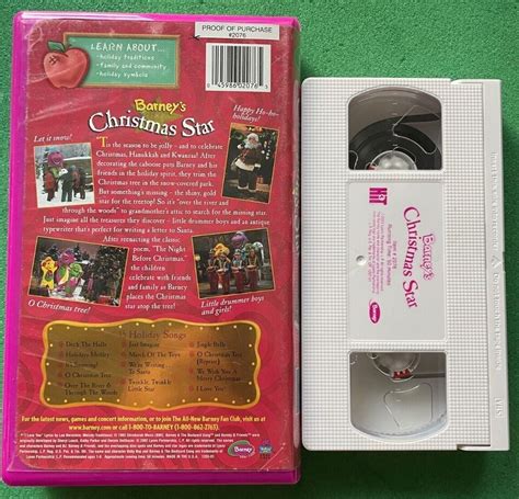 Barney S Christmas Star Vhs Tape Holiday Special Free Dvd