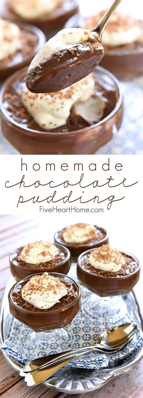 The Best Homemade Chocolate Pudding • Fivehearthome