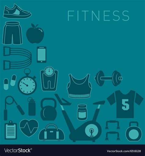 Fitness background Royalty Free Vector Image - VectorStock