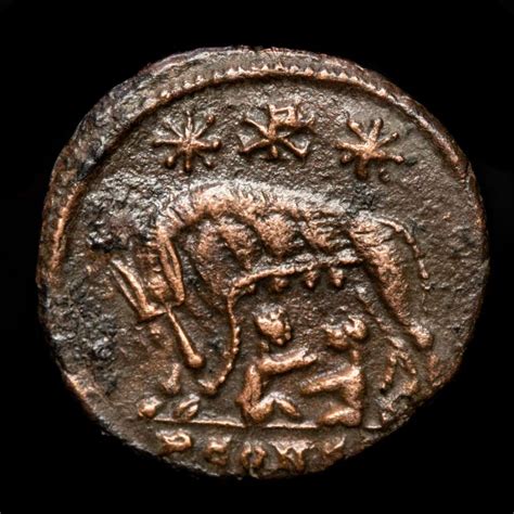 Constantino I Urbs Roma Follis Crismon Loba Romulo Y Remo 9099