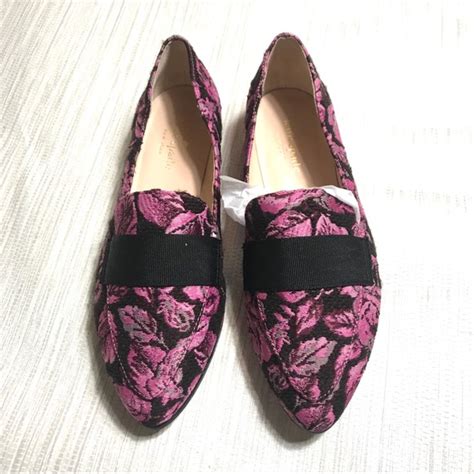 kate spade | Shoes | Kate Spade Pink Black Corina Floral Loafers Flat ...