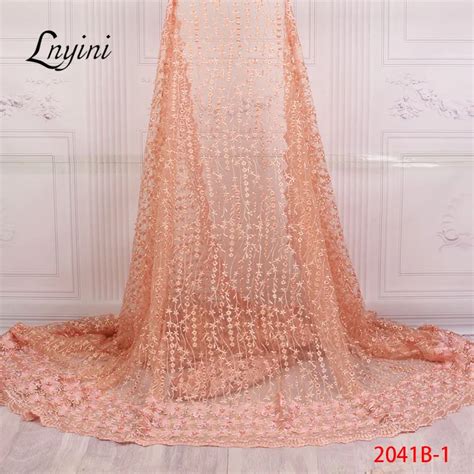 French Mesh Nigeria Lace Fabric Materiafor Dress Bridal Nigerian