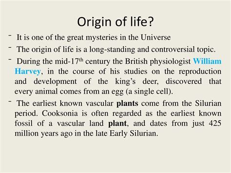 Ppt Origin Of Life Powerpoint Presentation Free Download Id8768797