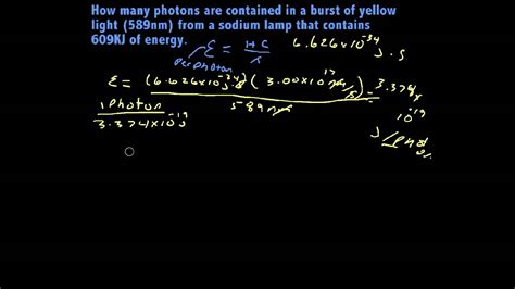 Finding Photons From Wave Length Youtube