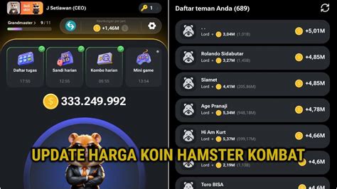 Harga Tukar Juta Koin Hamster Kombat Per Agustus Muncul