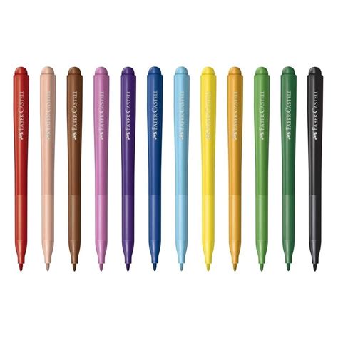 Canetinha Vai E Vem 12 Cores Faber Castell Estrela Da Barra