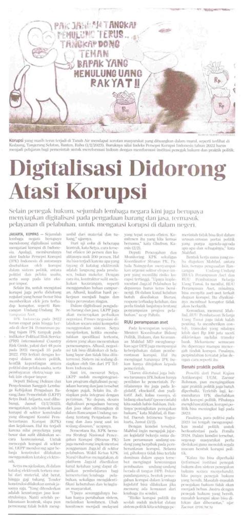 Digitalisasi Didorong Atasi Korupsi Koran Humas Ugm Ac Id