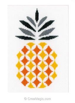 Modèle au point de croix ananas design PN 0156112 chez Vervaco