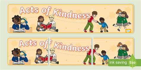 Acts Of Kindness Display Banner Teacher Made Twinkl