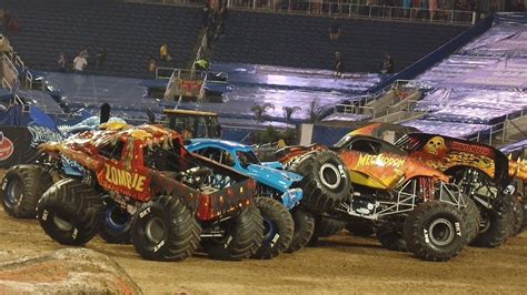 Monster Jam Fire Ice Themed Trucks Youtube