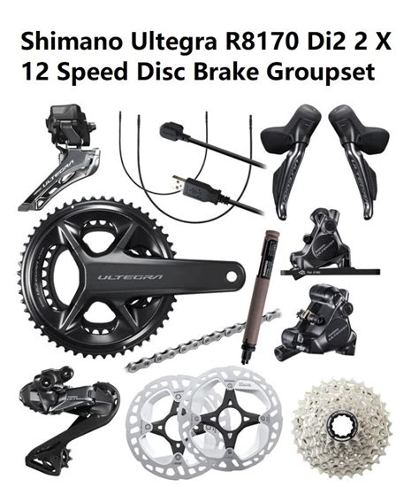 GROUP SET SHIMANO ULTEGRA R8170 Di2 Disc Brake 2x12s Xe Hoàng Gia