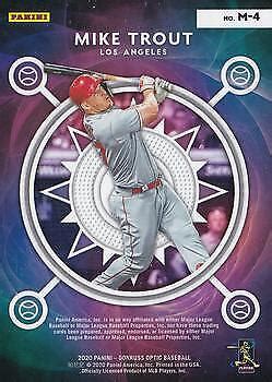 2020 Donruss Optic M 4 Mike Trout Los Angeles Angels Baseball Card EBay