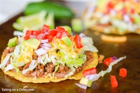 Ground Beef Tostada Recipe Easy Ground Beef Tostadas