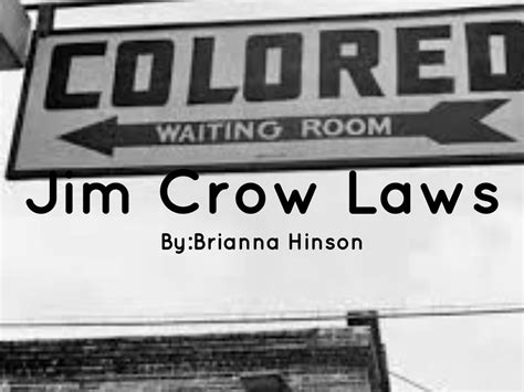 Jim Crow Laws By 10024657