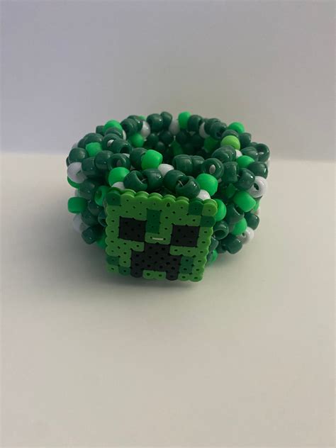 Minecraft Creeper D Kandi Cuff Etsy