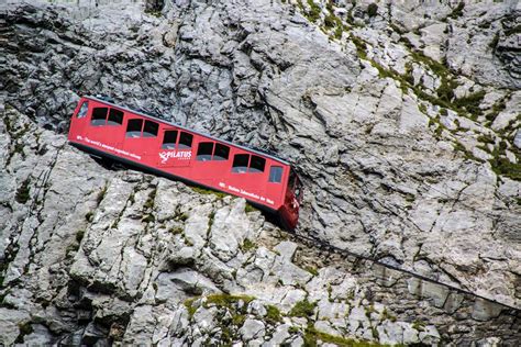 Tren Cremallera Monte Pilatus El Más Empinado Del Mundo 86400 Blog De Viajes