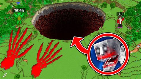 Mikey And Jj Found Biggest Irritator Footprints And Pit In Minecraft