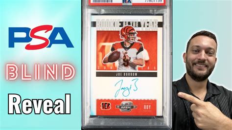 Joe Burrow On Card Auto Psa Blind Reveal Youtube