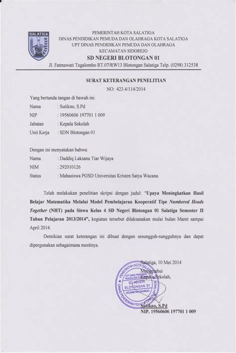 Detail Format Surat Ijin Penelitian Koleksi Nomer 26