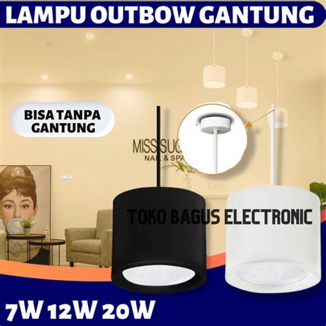 Promo Lampu Outbow Gantung Bulat LED 7w 12w 20w Kabel Rel Plafond Led