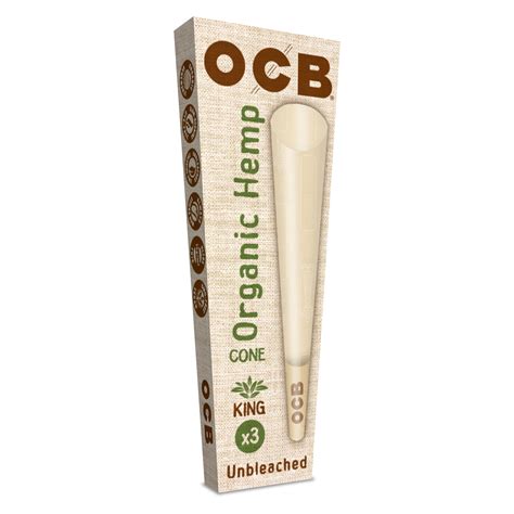 Ocb Cones And Rolling Papers Ocb Organic Hemp Cones King Size [3pk