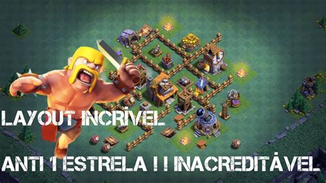 LAYOUT INCRÍVEL PARA CC4 ANTI 1 STARS INACREDITÁVEL Clash Of Clans